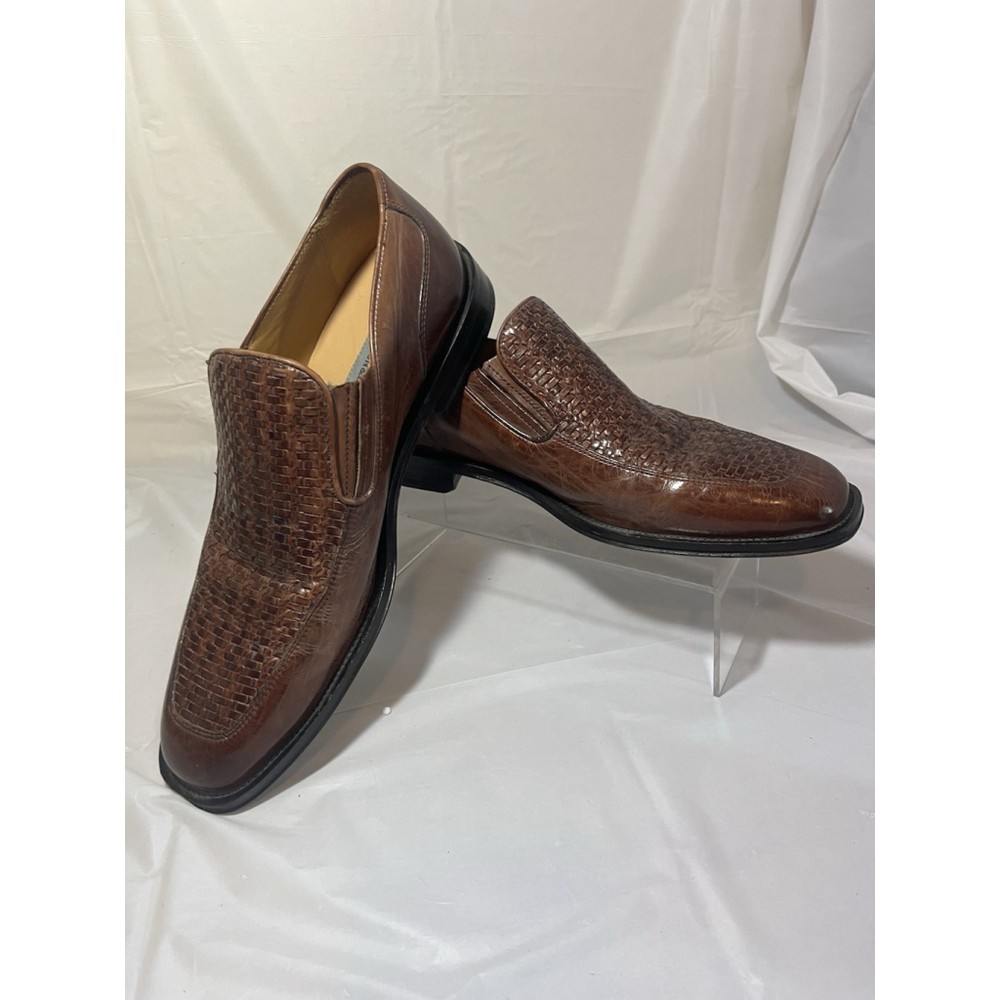 Johnston & Murphy Driver Woven Slip On Loafer size 8 M Brown - Picture 12 of 15